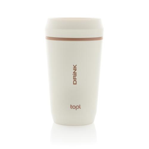 Topl to-go beker 354 ml – 360° lid wit