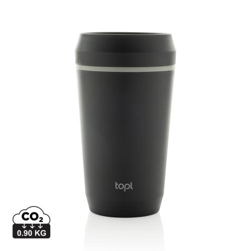 Topl to-go beker 354 ml – 360° lid grijs