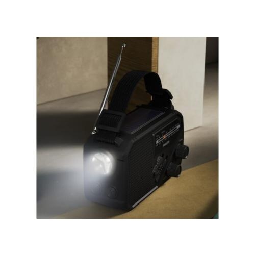 Philips TAR1609 noodradio FM-AM met zaklamp zwart