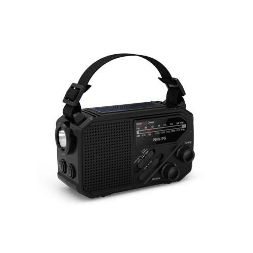 Philips TAR1609 noodradio FM-AM met zaklamp zwart