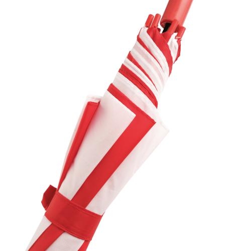 Automatische paraplu Disco rood/wit