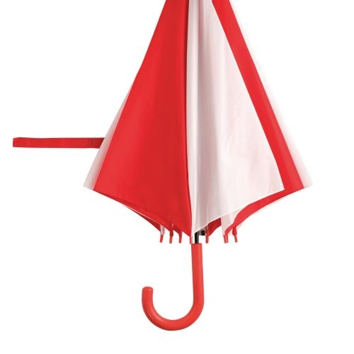 Automatische paraplu Disco rood/wit