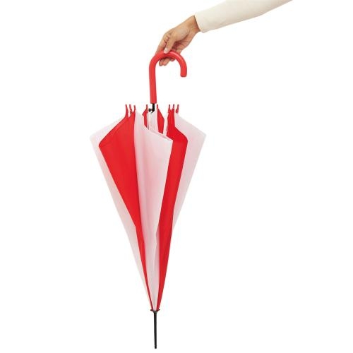 Automatische paraplu Disco rood/wit