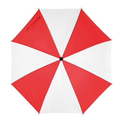 Automatische paraplu Disco rood/wit