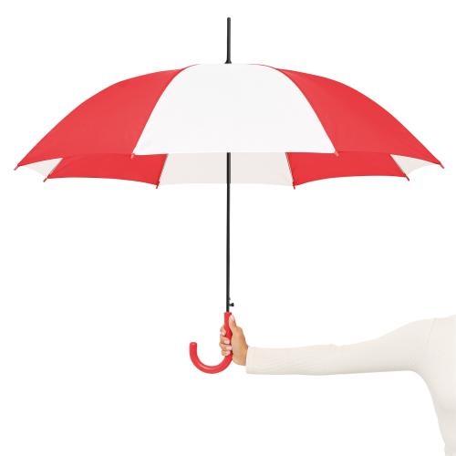Automatische paraplu Disco rood/wit