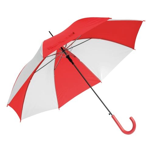 Automatische paraplu Disco rood/wit