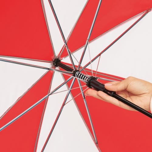 Automatische paraplu Disco rood/wit