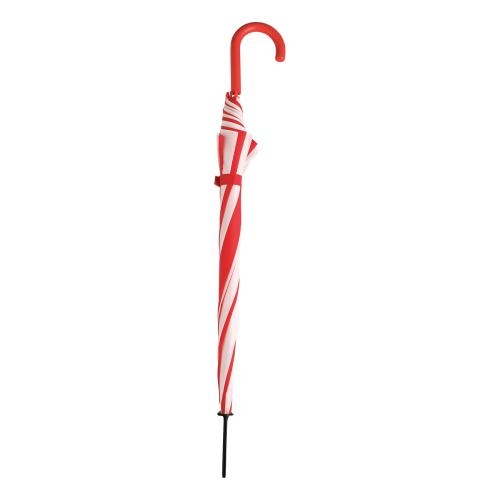 Automatische paraplu Disco rood/wit