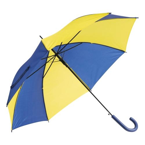 Automatische paraplu Disco blauw/geel