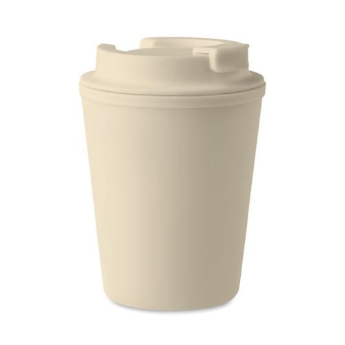 Gerecyclede PP-beker 300 ml Tridus beige