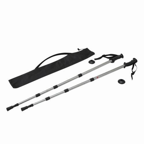 Nordic Walking stokken zwart/zilver