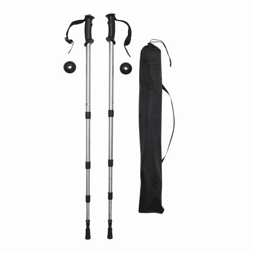 Nordic Walking stokken zwart/zilver