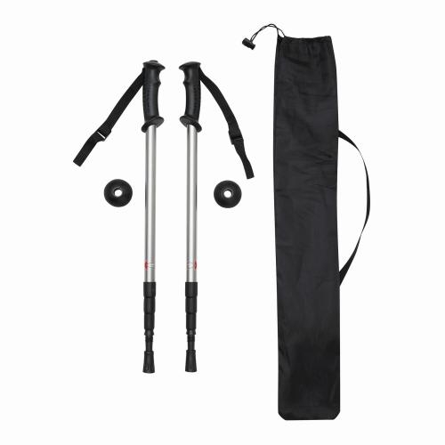 Nordic Walking stokken zwart/zilver