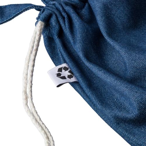 Gerecycled denim rugtas Dex blauw