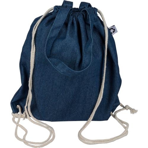Gerecycled denim rugtas Dex blauw