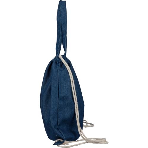 Gerecycled denim rugtas Dex blauw