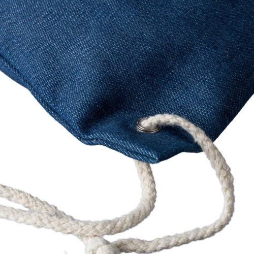 Gerecycled denim rugtas Dex blauw