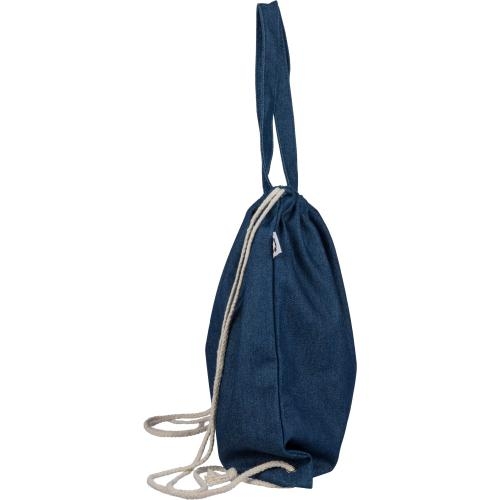 Gerecycled denim rugtas Dex blauw