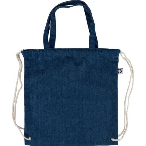 Gerecycled denim rugtas Dex blauw