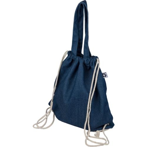 Gerecycled denim rugtas Dex blauw