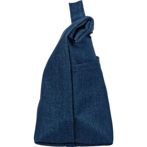 Gerecycled denim roll-top koeltas Mira blauw