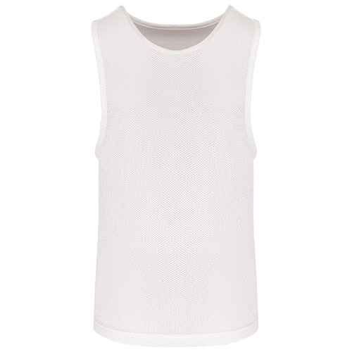 Licht mesh multisport-hesje kids wit,10-14