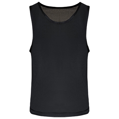 Licht mesh multisport-hesje kids zwart,10-14
