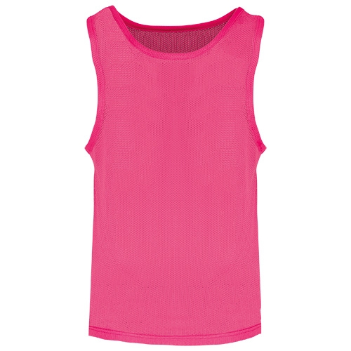 Licht mesh multisport-hesje kids fluorroze,10-14