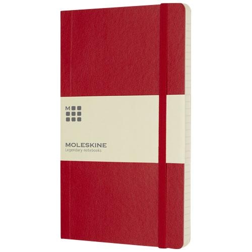 Moleskine classic L soft cover notitieboek scarlet red