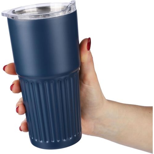 Dubbelwandige RVS drinkbeker 500 ml Kael blauw