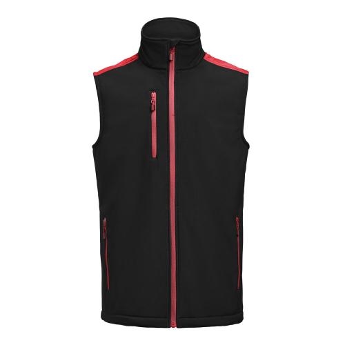 Prime Softshell bodywarmer heren zwart/rood,2xl
