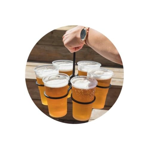Cupkeeper - Bekerhouder voor bier en festivals zwart