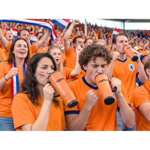 Dubbelwandige juichbeker 700 ml oranje