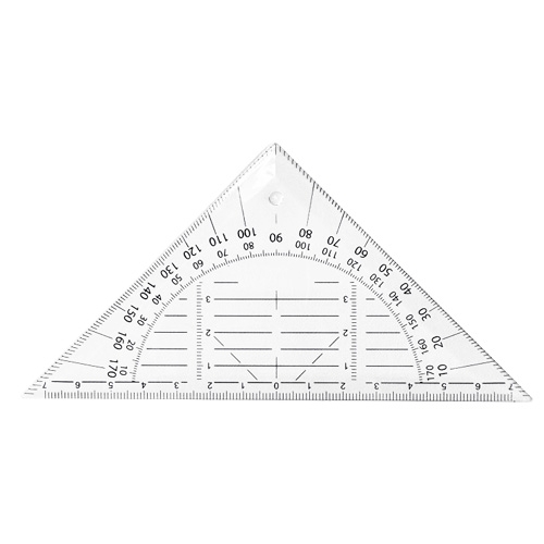 Geodriehoek Pythagoras transparant