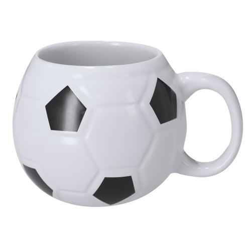 Voetbal mok 440 ml - keramisch zwart