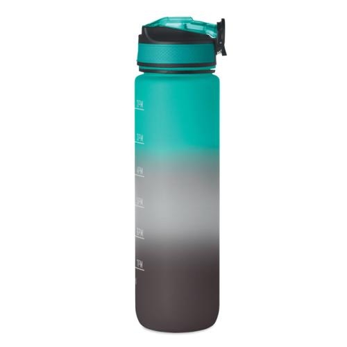 Sportwaterfles RPET 1L Activate zwart/blauw