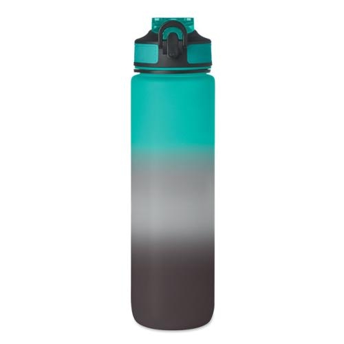 Sportwaterfles RPET 1L Activate zwart/blauw