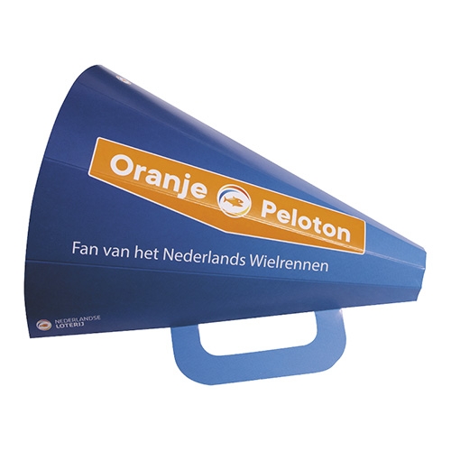 Kartonnen megafoon full colour wit