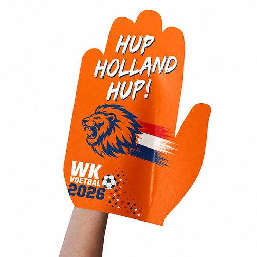 Kartonnen zwaaihand A - kleine oplage wit