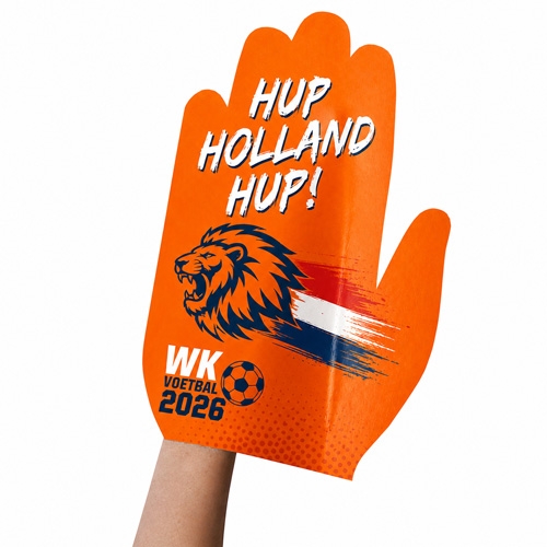 Kartonnen zwaaihand A wit
