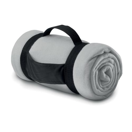 Fleece deken 195 mat zilver
