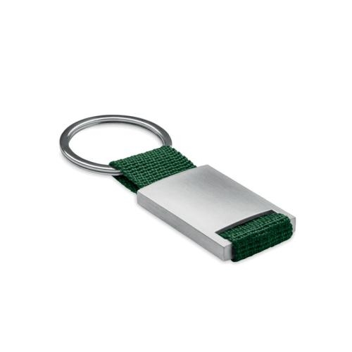 Metalen sleutelhanger Tech donker marinegroen