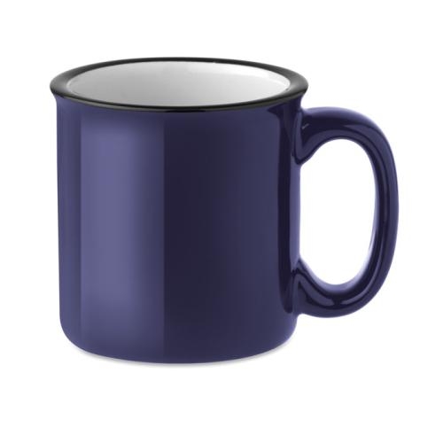 Keramische vintagebeker 240ml navy