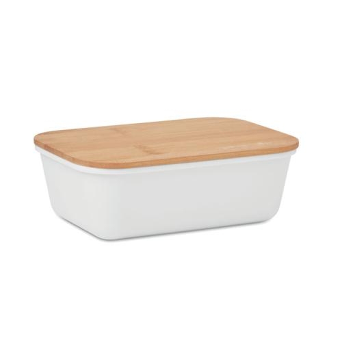 Lunchbox bamboe deksel Thursday wit