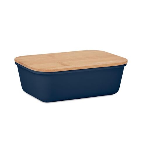 Lunchbox bamboe deksel Thursday navy