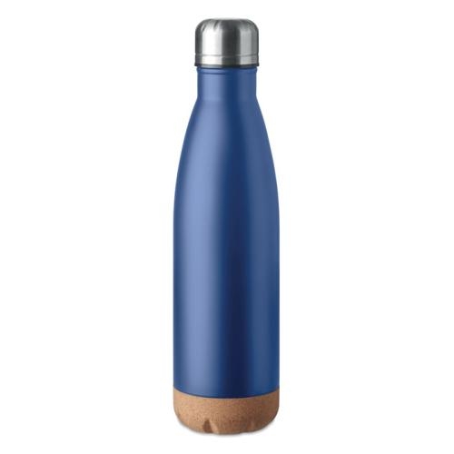 Dubbelwandige fles Aspen cork 600 ml blauw