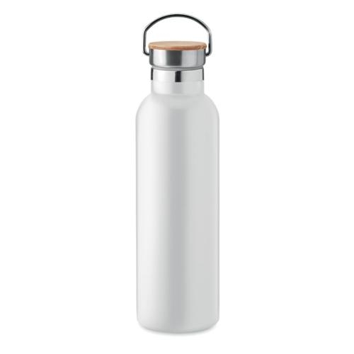 Dubbelwandige drinkfles 750ml Helsinki med wit