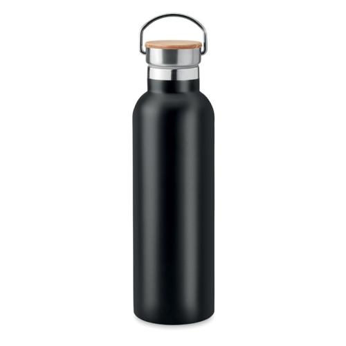 Dubbelwandige drinkfles 750ml Helsinki med zwart