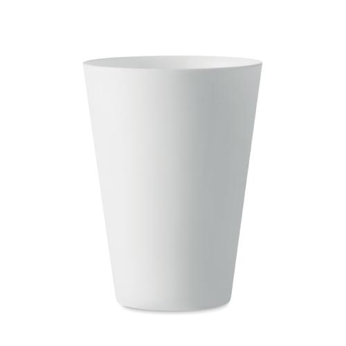 Matte PP beker 300ml Festa large wit
