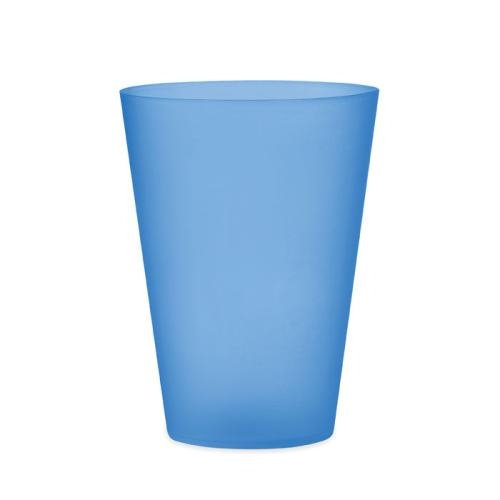 Matte PP beker 300ml Festa large transparant blauw